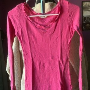 Aerie pink thermal long sleeve